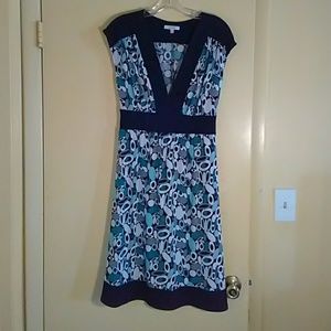 Dressbarn dress Size 14 turqoise print